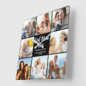 Best Mom Ever Collage 8 Photos of Children's Vierkante Klok (Hoek)