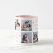 Best Mom Ever Custom 8 Photo Pink Mok (Midden)