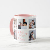 Best Mom Ever Custom 8 Photo Pink Mok (Voorkant links)