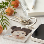 Best Mom Ever Custom Baby Photo Acrylic Keychain (Voorkant Rechts)