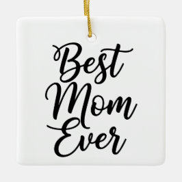 Best Mom Ever Custom Photo Christmas Keepsake  Keramisch Ornament