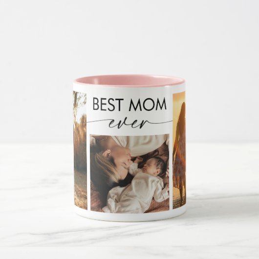 Best Mom Ever Custom Photo Coffee Mug Mok (Midden)