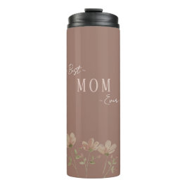Best Mom Ever,Cute, Minimalist,Flowers Pattern, Thermosbeker