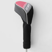 Best Mom Ever Elegant Black and Pink White Custom Golfheadcover (Schuin)