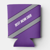 Best Mom Ever Elegant gray &purple script Custom Blikjeskoeler (Achterkant)