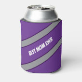 Best Mom Ever Elegant gray &purple script Custom Blikjeskoeler (Blikje Achterkant)