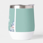 'Best Mom Ever' elegante florale wijn tuimelaar th (Links)