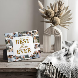 Best Mom Ever Father's Day Photo Frame Collage Fotoplaat