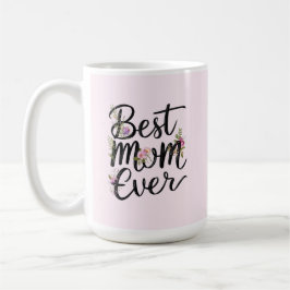 Best mom ever floral design koffiemok