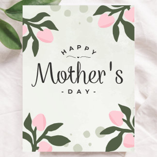 Best Mom Ever Floral Mother’s Day Card Briefkaart