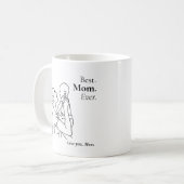 Best Mom Ever – Floral Mug Gift Koffiemok (Voorkant links)