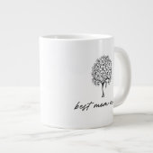 Best Mom Ever Floral Tree Illustration Grote Koffiekop (Voorkant rechts)