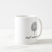 Best Mom Ever Floral Tree Illustration Koffiemok (Voorkant rechts)