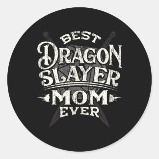 Best Mom Ever Funny Mother's Day Rpg Gamer Women Ronde Sticker