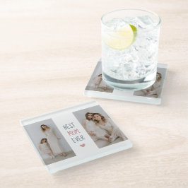 Best Mom Ever' gepersonaliseerde glazen Onderzette Glazen Onderzetter