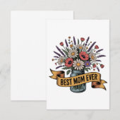 Best Mom Ever Informatiekaartje (Voorkant / Achterkant)