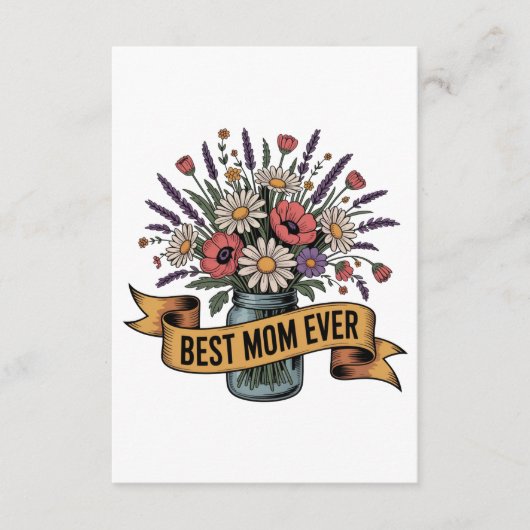 Best Mom Ever Informatiekaartje (Voorkant)