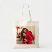 Best Mom Ever l Custom Photo & Text Typography Tote Bag (Voorkant)