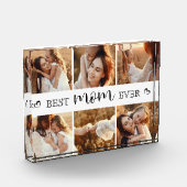 Best Mom Ever Modern Photo Collage Personalized Fotoblokken (Links)