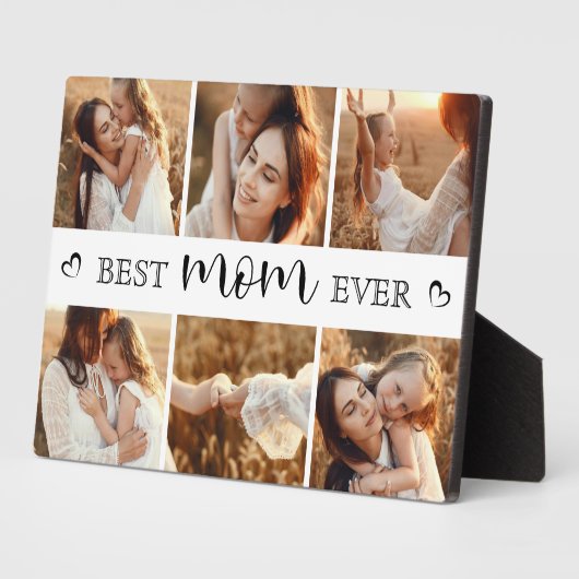 Best Mom Ever Modern Photo Collage Personalized Fotoplaat (Zijkant)