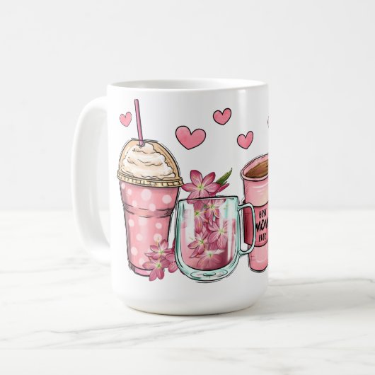 'Best Mom Ever' Moederdag keramische Mok (Voorkant links)