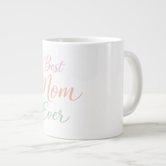 Best Mom Ever Personalized Coffee Mug Grote Koffiekop (Voorkant rechts)
