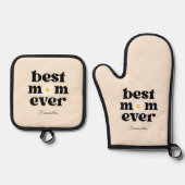 Best Mom Ever Personalized Ovenwant & Pannenlap Set (Voorkant)