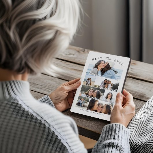 Best Mom Ever Personalized Photo Memory Collage Fotoplaat