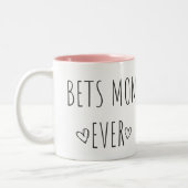 Best MOM Ever Personalized Tweekleurige Koffiemok (Links)