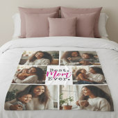Best Mom Ever Photo Collage Birthday Mother's Day Fleece Deken
