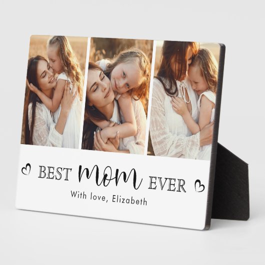 Best Mom Ever Photo Collage Cute Trendy Fotoplaat (Zijkant)