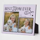 Best Mom Ever Photo Heart Dog Mothers Day Gifts Fotoplaat (Zijkant)