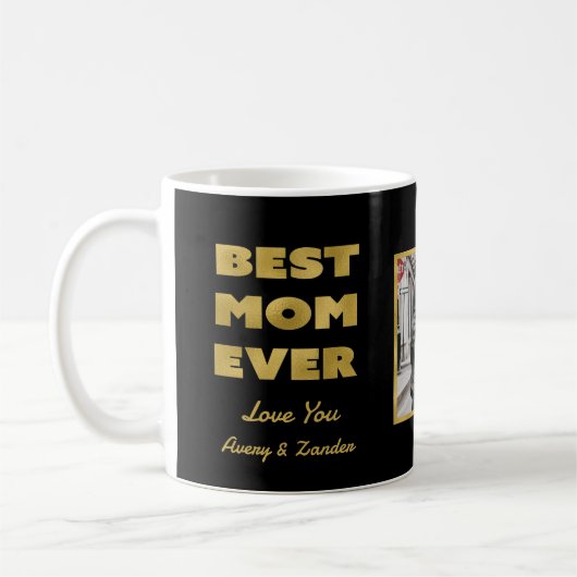 Best Mom Ever Photo Name Modern Mother's Day Koffiemok (Links)