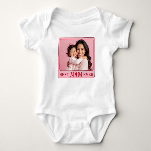 Best Mom Ever Photo Toddler Romper (Voorkant)