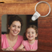 Best Mom Ever Pink Custom 1 Photo Keepsake Sleutelhanger (Achterkant)