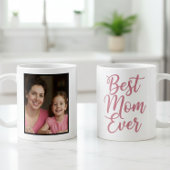 Best Mom Ever Pink Script 1 Photo Keepsake Koffiemok