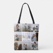 Best Mom Ever Plaid Patchwork Photo Tote Bag (Achterkant)