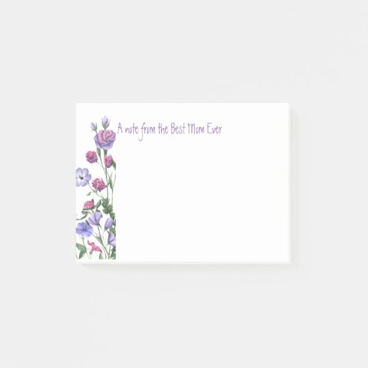 Best Mom Ever Quote Summer Garden Flowers  Post-it® Notes (Voorkant)