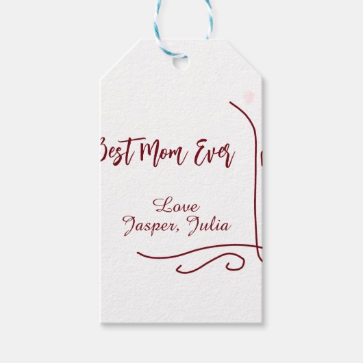 Best mom ever red love Spanish border stylish  Cadeaulabel (Voorkant)