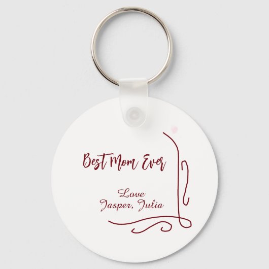 Best mom ever red love Spanish border stylish  Sleutelhanger (Voorkant)