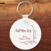 Best mom ever red love Spanish border stylish  Sleutelhanger (Voorkant)