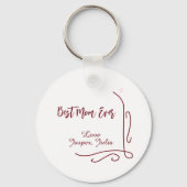 Best mom ever red love Spanish border stylish  Sleutelhanger (Achterkant)