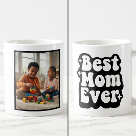 Best Mom Ever Retro Groovy 1 Photo Keepsake Koffiemok