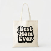 Best Mom Ever Retro Groovy 4 Photo Collage Tote Bag (Voorkant)
