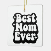 Best Mom Ever Retro Photo Christmas Keepsake  Keramisch Ornament (Links)