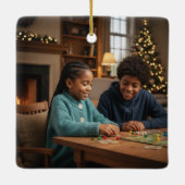 Best Mom Ever Retro Photo Christmas Keepsake  Keramisch Ornament (Achterkant)