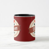 Best Mom Ever Retro Ribbon Emblem Mok (Midden)