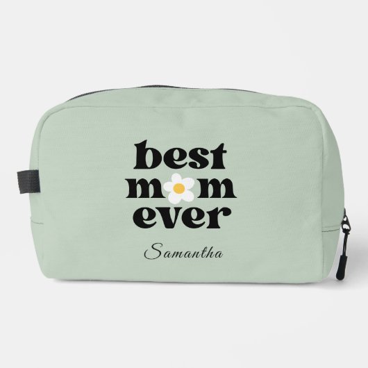 Best Mom Ever Sage Green Personalized Mother's Day Toilettasje (Voorkant)