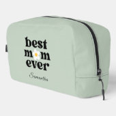 Best Mom Ever Sage Green Personalized Mother's Day Toilettasje (Rechterhoek)
