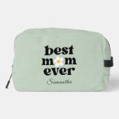 Best Mom Ever Sage Green Personalized Mother's Day Toilettasje (Achterkant)